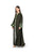 Hanayen Dark Olive Abaya with Contrasting Lime Green Floral Embroidery best abaya online in dubai