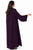 Hanayen Dark Purple Plain Abaya best abaya online in dubai
