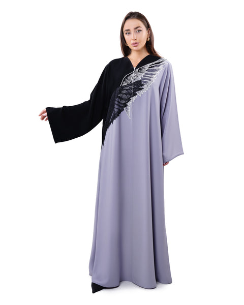 Hanayen Dual Color Emirati Design Abaya