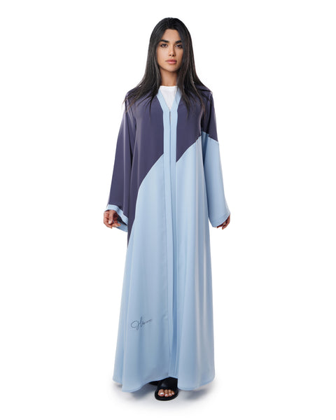 Hanayen Dual-Tone Diagonal Abaya