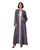 Hanayen Dusty Purple Open Front Abaya And Scalloped Leaf Embroidery best abaya online in dubai
