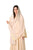 Hanayen Elegant Beige Abaya Set with Intricate Floral Embroidery best abaya online in dubai