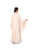 Hanayen Elegant Beige Abaya with Voluminous Draped Sleeves and Crystals Accents best abaya online in dubai