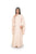 Hanayen Elegant Beige Abaya with Voluminous Draped Sleeves and Crystals Accents best abaya online in dubai
