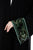 Hanayen Elegant Black Abaya with Green Embroidered Cuffs