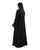 Hanayen Elegant Black Abaya with Handcrafted Crystalized Sleeve Cuffs