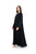 Hanayen Elegant Black Abaya with Sheer Crystal-Lined Mesh Panels best abaya online in dubai