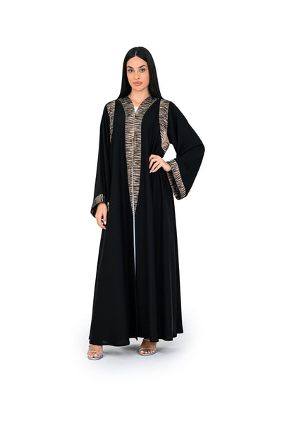 Hanayen Elegant Black Dubai Abaya Design best abaya online in dubai
