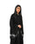 Hanayen Elegant Black Lace Inlay Abaya with Scalloped Embroidery best abaya online in dubai