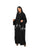 Hanayen Elegant Black Lace Inlay Abaya with Scalloped Embroidery best abaya online in dubai