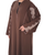 Hanayen Elegant Brown Abaya with Lace Embellished Sleeves and Hem best abaya online in dubai