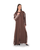 Hanayen Elegant Brown Abaya with Lace Embellished Sleeves and Hem best abaya online in dubai