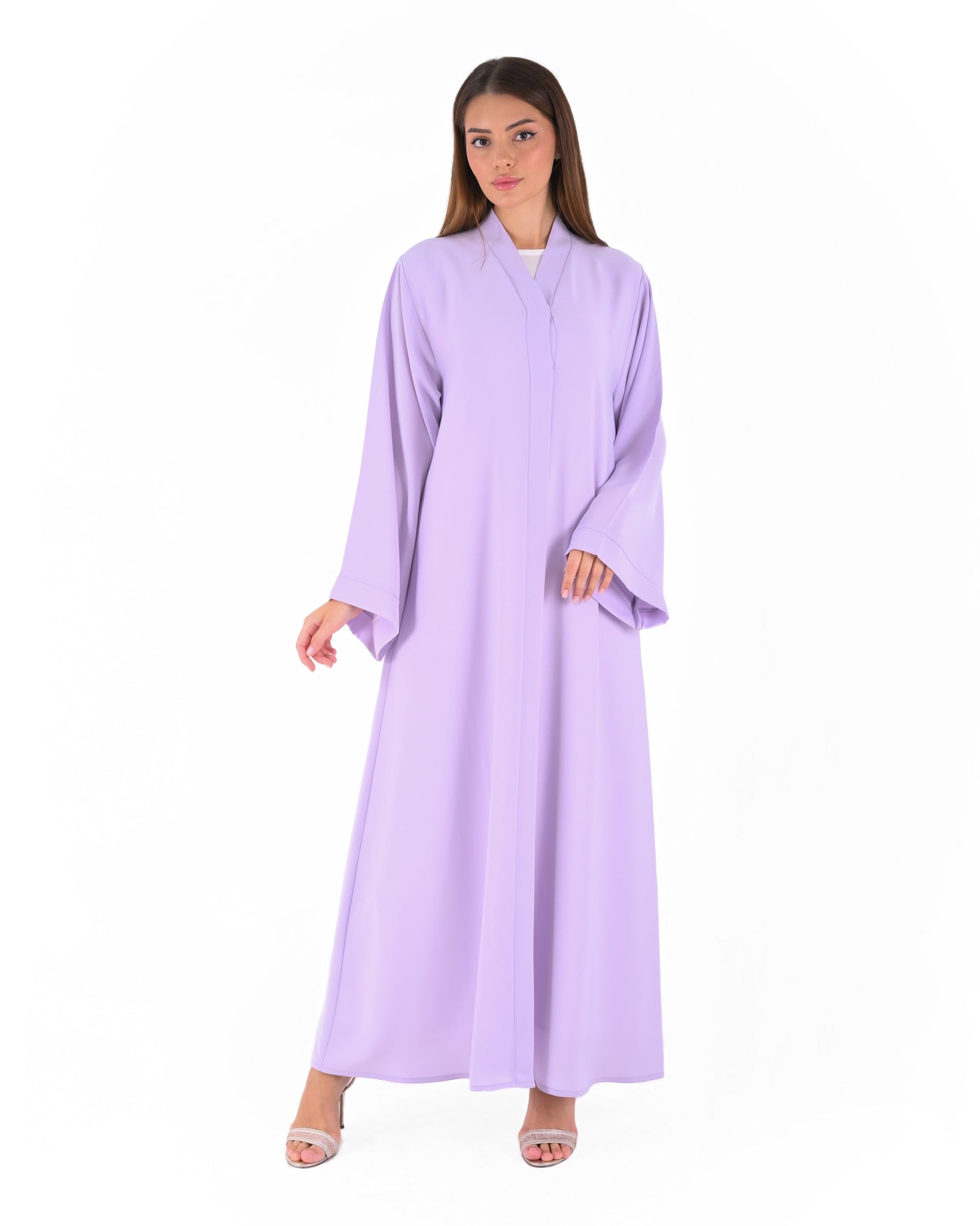 Hanayen Elegant Lavender Plain Abaya