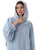 Hanayen Elegant Light Blue Abaya with Intricate Sleeve Detailing