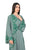Hanayen Elegant Sage Abaya with Intricate Green Filigree & Crystals best abaya online in dubai