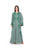 Hanayen Elegant Sage Abaya with Intricate Green Filigree & Crystals best abaya online in dubai