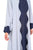 Hanayen Elegant Two-Tone Abaya with Wavy Beaded Edging best abaya online in dubai