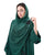 Hanayen Embroidered Green Abaya With Lace Insert