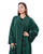 Hanayen Embroidered Green Abaya With Lace Insert