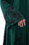 Hanayen Embroidered Green Abaya With Lace Insert