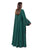 Hanayen Embroidered Green Abaya With Lace Insert