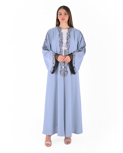 Hanayen Emirati Abaya with Embroidered Detailing