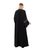 Hanayen Emirati Stylish Black Abaya With White Contrast Stitching best abaya online in dubai