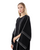 Hanayen Emirati Stylish Black Abaya With White Contrast Stitching best abaya online in dubai