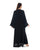 Hanayen Floral Design Abaya Black With Crystals