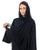 Hanayen Floral Design Abaya Black With Crystals