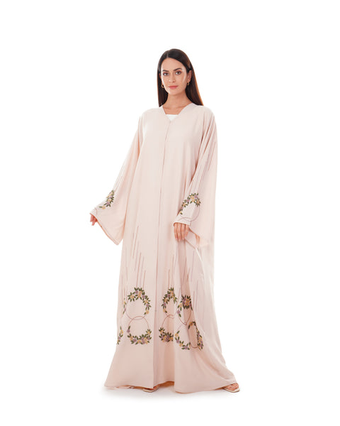 Hanayen Floral Design Handmade Color Abaya