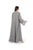 Hanayen Gray Abaya with White Floral Lace Trim best abaya online in dubai