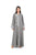 Hanayen Gray Abaya with White Floral Lace Trim best abaya online in dubai