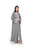 Hanayen Gray Abaya with White Floral Lace Trim best abaya online in dubai