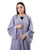 Hanayen Gray Pleated Abaya With Belt