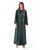 Hanayen Green Satin Abaya with Crystal Floral Embellishments | Clearance best abaya online in dubai