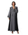 Hanayen Grey and Black Abaya with Crystal Floral Embellishments best abaya online in dubai