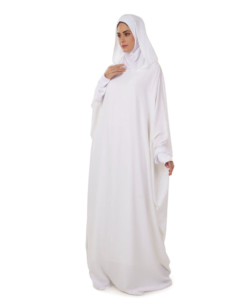 Hanayen Hajj & Umrah Off-White Abaya