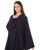 Hanayen Black Abaya With Bead Design