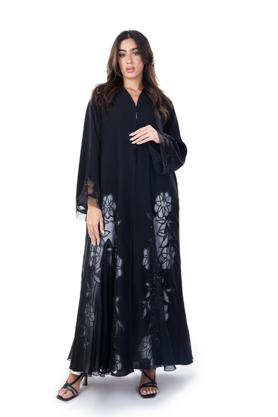 Hanayen Black Event Modest Abaya