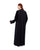 Hanayen Black Trend Lapel Abaya With Velvet