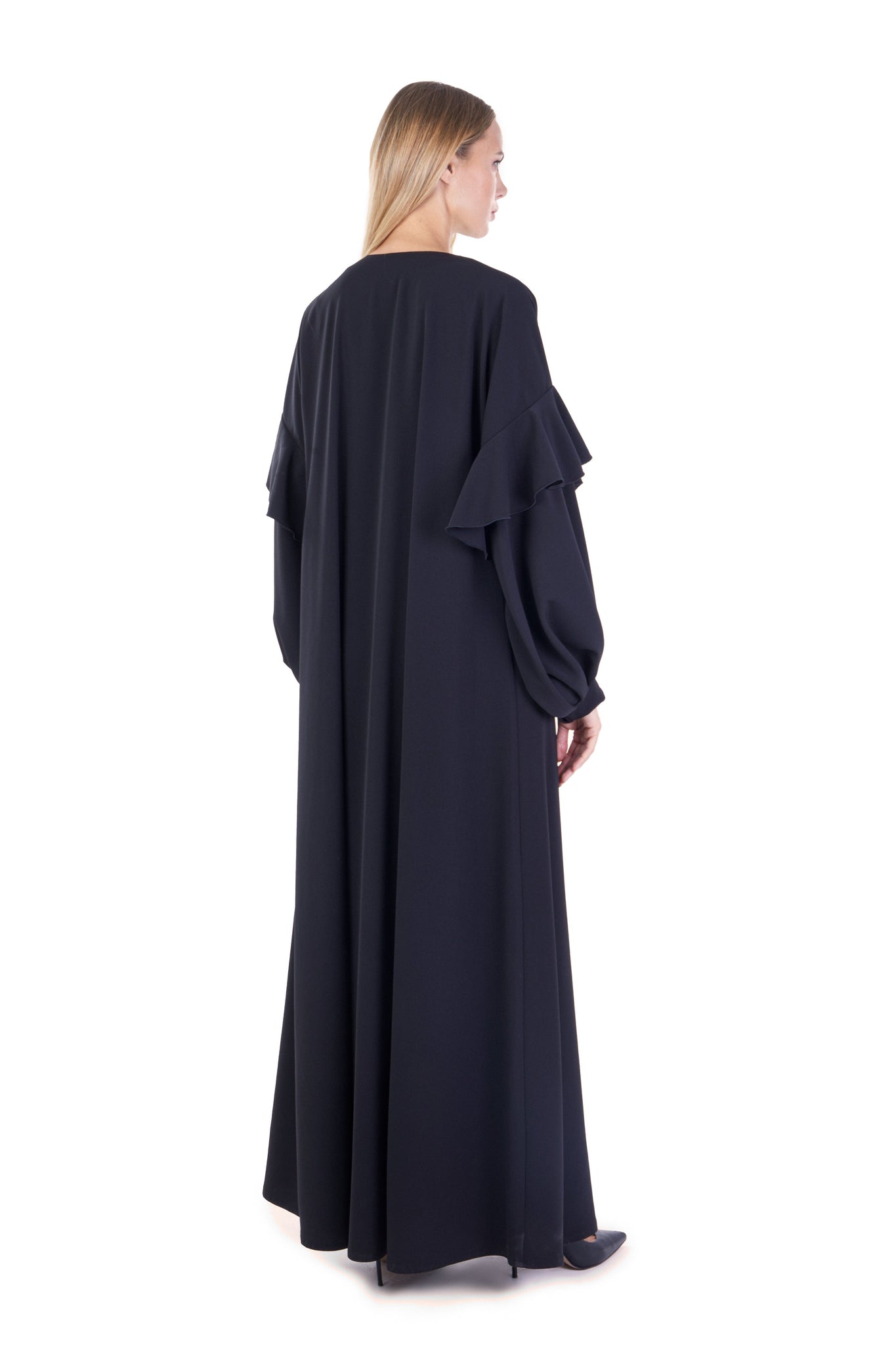 Hanayen Cuff Sleeves Black Abaya