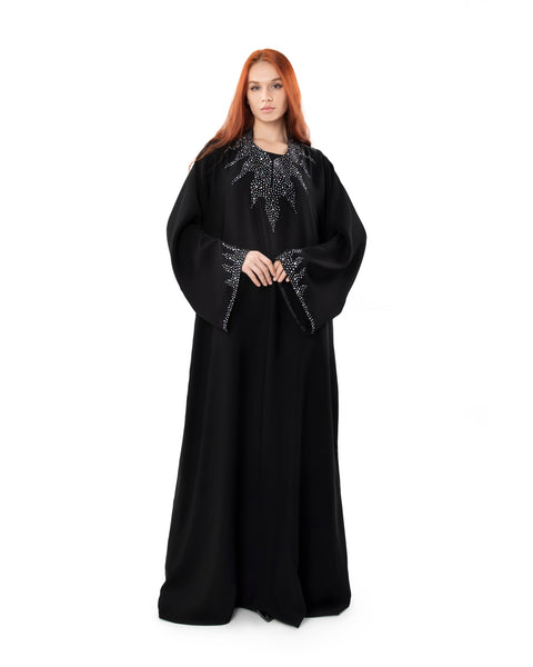 Hanayen Dress Abaya With Crystals Embellishment