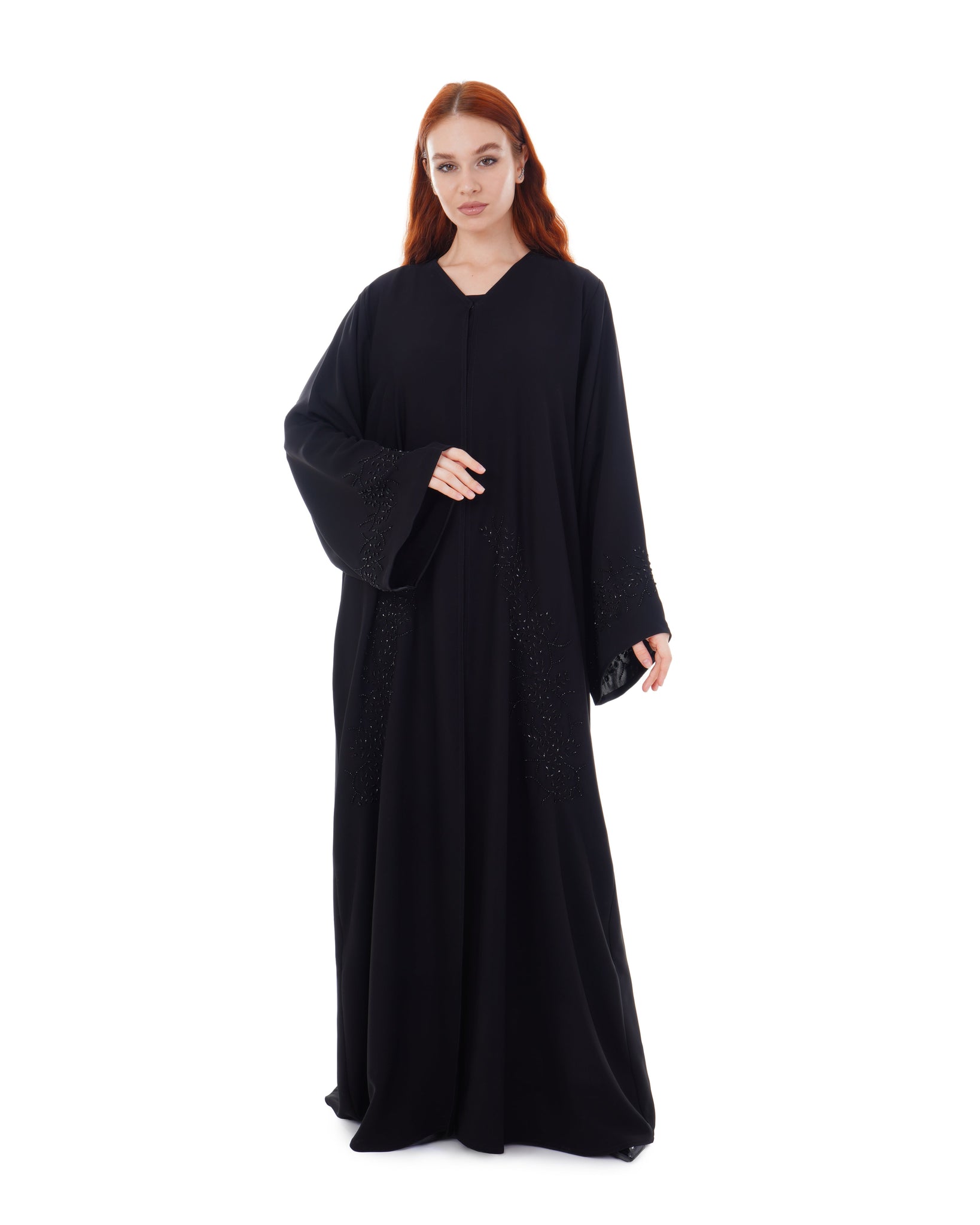 Hanayen Elegant Beaded Design Abaya