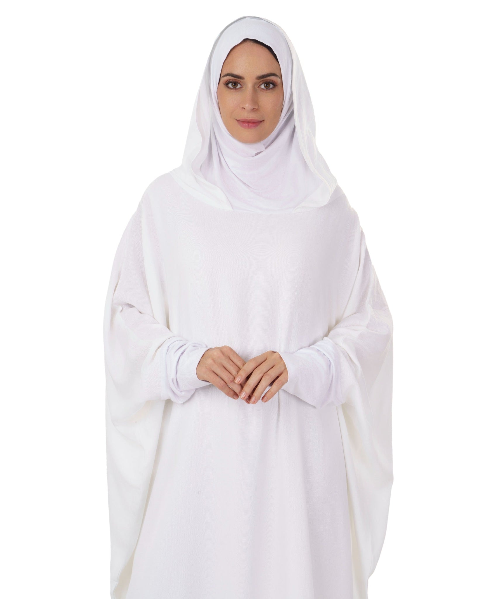 Hanayen Hajj & Umrah Off-White Abaya