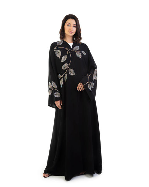 Hanayen Leafy Design Abaya - Limited Edition
