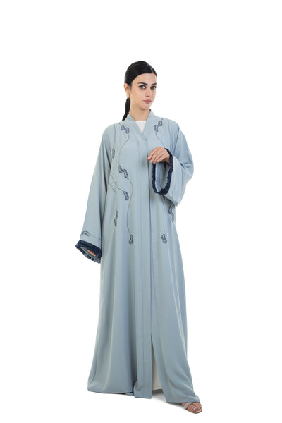 Hanayen Modest Abaya Design With Crystals Details