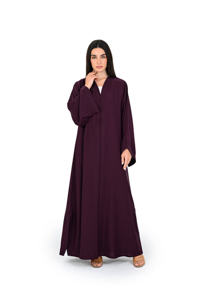 Hanayen Hanayen Abaya with Structured Stitch Panel best abaya online in dubai