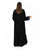 Hanayen Hanayen Black Velvet Abaya With Satin Lapels and Cuffs