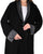 Hanayen Hanayen Black Velvet Abaya With Satin Lapels and Cuffs